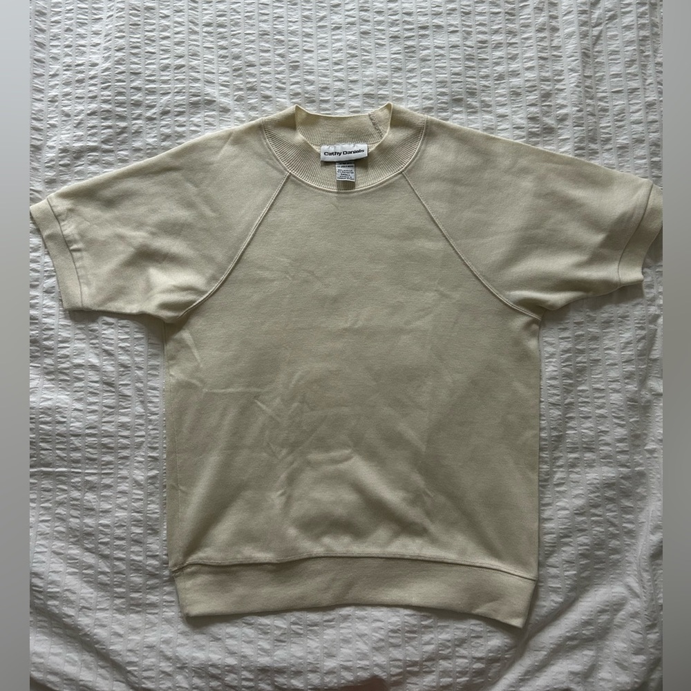 Off-white, vintage mock turtleneck shirt